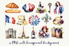 Bastille Day Clipart PNG French Holiday Illustrations Product Image 2