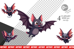 Clipart Bat and Wing Variations Product Image 1