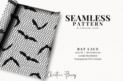 Seamless Bat Lace Pattern | Halloween PNG Product Image 2
