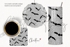 Seamless Bat Lace Pattern | Halloween PNG Product Image 3