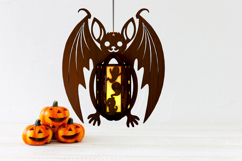 Halloween Bat Candle Holder Laser Cut Template Product Image 7