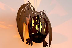 Halloween Bat Candle Holder Laser Cut Template Product Image 4