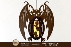 Laser Cut Halloween Bat Candlestick / Tealight Holder Set 2 Product Image 8