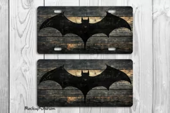 Shabby Bat License Plate PNG | Halloween Car Plate Design Product Image 2