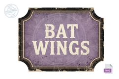 Bat Wings Vintage Halloween Apothecary Label PNG Design Product Image 1