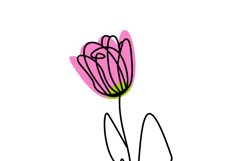 Minimalist Botanical Line Art Flower Set 6 Elements Product Image 11