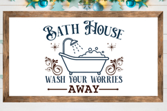 Bath house wash your SVG, Vintage Laundry Sign SVG Product Image 1