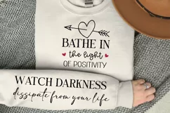 Bathe In The Light Of Positivity SVG, Sleeve SVG Design Product Image 1