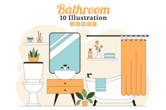 10 Modern Bathroom Interior Illustration Product Image 1