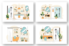 10 Modern Bathroom Interior Illustration Product Image 3