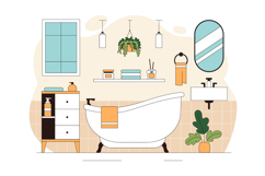 10 Modern Bathroom Interior Illustration Product Image 4