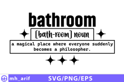 Funny Bathroom Definition SVG PNG Design Product Image 1