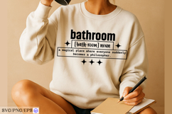 Funny Bathroom Definition SVG PNG Design Product Image 4