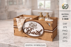 Bathroom Organizer Baskets Bundle Laser Cut. Storage Box SVG Product Image 13