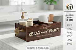 Bathroom Organizer Baskets Bundle Laser Cut. Storage Box SVG Product Image 12
