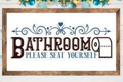 Bathroom please seat yourself SVG, Vintage Laundry Sign SVG Product Image 1