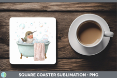 GorgeousBathtub Square Coaster design.