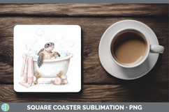 GorgeousBathtub Square Coaster design.