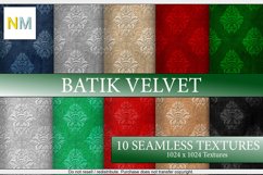 Batik Velvet Fabrics 10 Seamless Textures Product Image 1