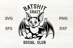 Crazy Cute bat SVG Product Image 1