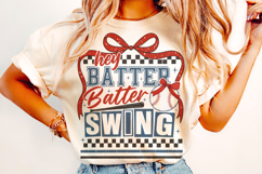 Hey Batter Batter Swing PNG, Baseball Coquette PNG, Game Day Product Image 1