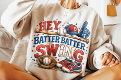 Hey Batter Batter Swing, Baseball Game Day PNG, Baseball Mom Product Image 3