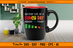 Battery Life Of A Lunch Day SVG Funny Work Design Product Image 3
