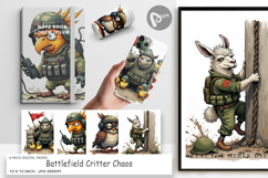 Digital Paper Battlefield Critters Product Image 1