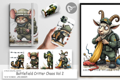 Digital Paper Battlefield Critters Product Image 1