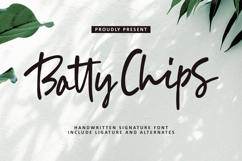 Batty Chips Handwritten Signature Font Product Image 1