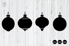 Christmas Bauble Silhouettes SVG, Ornament Outline SVG Product Image 1