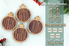 4x Welcoming Christmas Baubles Ornament Laser Cut SVGs Product Image 1