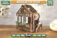 Bavarian Tea House Laser Cut | Tea Bag Dispenser | Tea Box Product Image 2