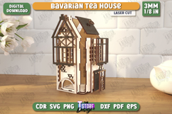 Bavarian Tea House Laser Cut | Tea Bag Dispenser | Tea Box Product Image 2