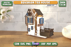 Bavarian Tea House Laser Cut | Tea Bag Dispenser | Tea Box Product Image 2