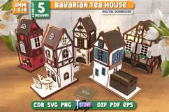 Bavarian Tea House Laser Cut Bundle | Tea Bag Dispenser |CNC Product Image 1