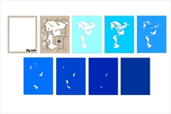Bay Lake 3D Wooden Map Laser Cut Files Product Image 3