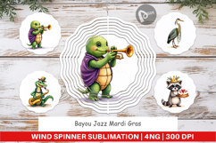 Bayou Jazz Mardi Gras Wind Spinner Product Image 1