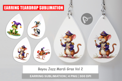 Bayou Jazz Mardi Gras Earring Product Image 1