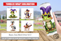 Bayou Jazz Mardi Gras Tumbler Product Image 1