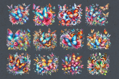 Watercolor Butterflies sublimation print design PNG Product Image 2