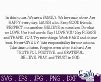 Family Rules | We Are Family Farmhouse Home Sign Svg Product Image 2