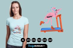 Animal On Treadmill for T-Shirt Design Product Image 1