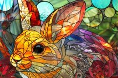 Stained Glass Rabbit Background Wallpaper Product Image 1