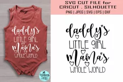 Daddy's little girl mama's whole world svg, baby girl svg Product Image 1