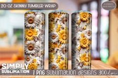 3D Seamless Sublimation Skinny Tumbler Wrap| 20oz | Png Product Image 2