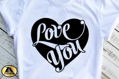 Valentines SVG Heart SVG Love You SVG Valentine's Day SVG Product Image 4