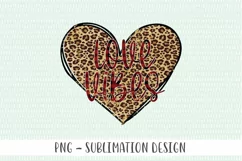 Gold Distressed Love Vibes Valentine's Sublimation PNG Product Image 1