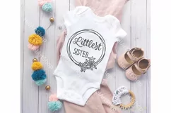 Littlest sister svg, siblings svg, lil sister svg Product Image 1