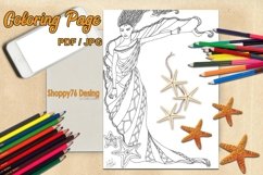 Nymph of the Sea / coloring page Product Image 1